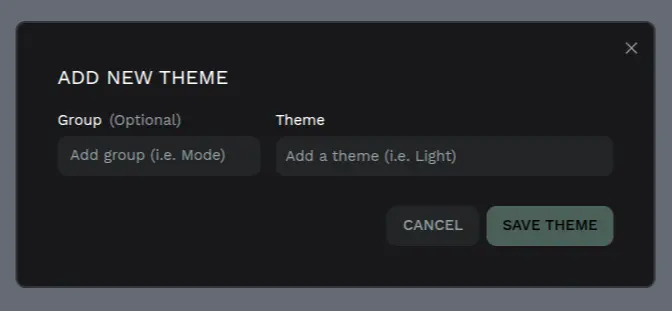 Tokens themes create